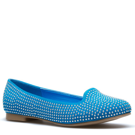 blue and white flat shoes